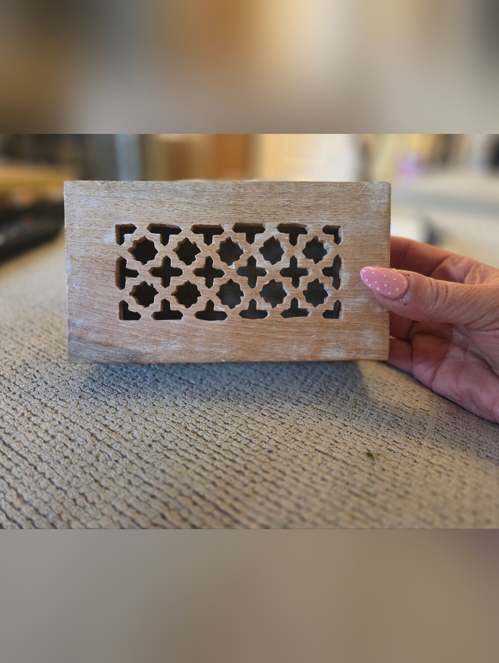 Marshalls Natural Wood Decorative Box - Light Brown Finish